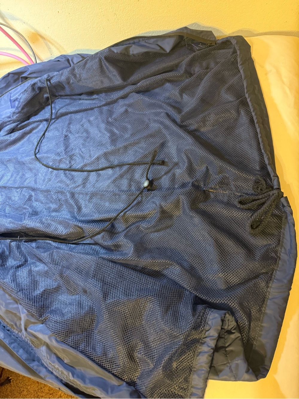 Women’s Navy Hooded Raincoat Jacket - Picture 3 of 4